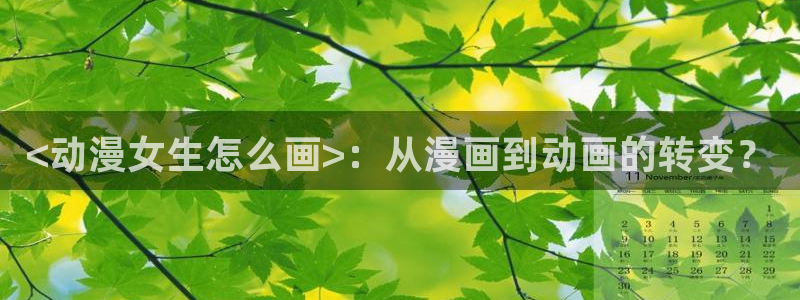 age动漫正版网：<动漫女生怎么画>：从漫画到动画的转变？